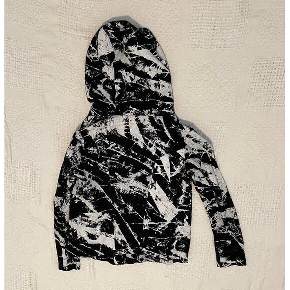 Helmut Lang Tera splatter Abstract asymmetrical zip Hooded Sweatshirt SP 4688 - Picture 9 of 11